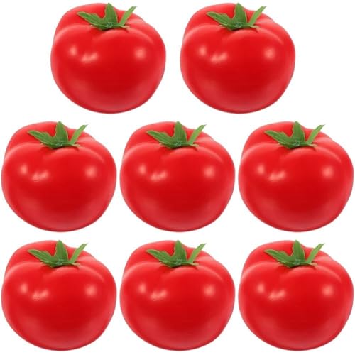 Zghhc 8 Stücke Nachahmung Tomaten Modell Gefälschte Simulation Gemüse Display Modelle Künstliche Tomaten Schaufenster Display Fotografie von Zghhc