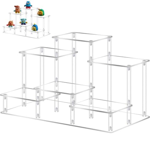 Zghhc Blind Box Ständer Acryl Display Rack Desktop Dekorative Regal Für Ornamente Schmuck Desserts Cupcakes Kosmetik Display von Zghhc