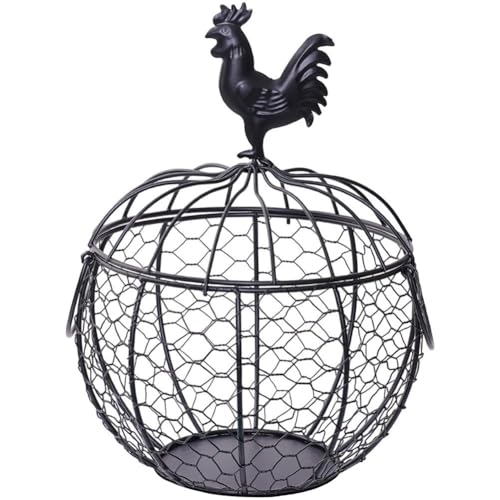 Zghhc Eierkorb Aus Metall, Eier-aufbewahrungsbehälter, Schreibtisch-aufbewahrungskorb Zum Tragen Und Sammeln Von Frischen Eiern, Obst Und Gemüse von Zghhc