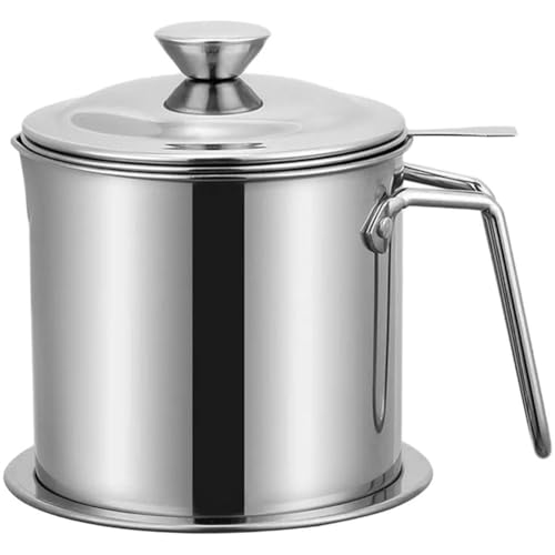 Zghhc Fettsieb Und Behälter Aus Edelstahl, Ölaufbewahrungsdose Deckel, Ölsiebtopf Für Küche, Kochen Oder Braten Von Öl von Zghhc