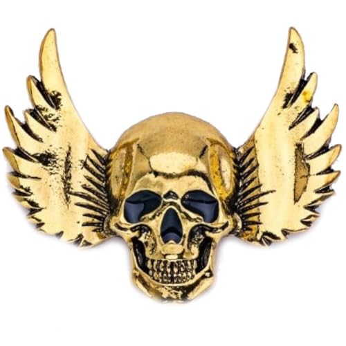 Zghhc Halloween-brosche, 3D-geflügelter Totenkopf-anstecknadel, Einfacher Totenkopf Fledermausflügeln, Brosche Für Halloween-anstecknadeln, Abendparty-kostüm Zghhc Halloween-brosche, 3D-geflügelter Totenkopf-anstecknadel, Einfacher Totenkopf Fledermausflügeln, Brosche Für Halloween-anstecknadeln, Abendparty-kostüm von Zghhc