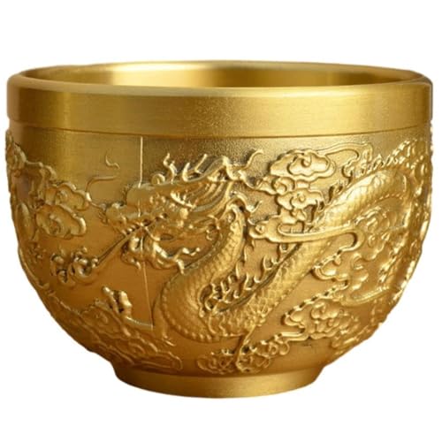 Zghhc Messing Tee Serviertasse Feng Shui Schatzschale Reichtum Füllhorn Teegeschirr Tasse Chinesische Schatzschale Teetasse von Zghhc