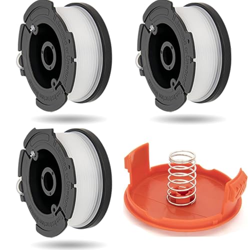 (3+1+1) Rasentrimmer Fadenspulen,Trimmer Fadenspule,Rasentrimmer Spule,Rasentrimmer Ersatzspule Faden,Kompatibel mit Black+Dec AF-100 ST5530-GB GLC3630L20-GB STC1820PC-GB BESTA530-GB BESTA525-GB von Zguziji