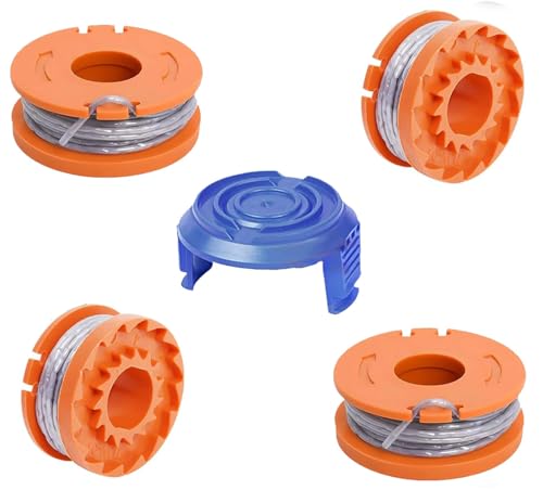 Trimmer-Ersatzspule, 1 Spulenabdeckung, kompatibel mit Mac Allister MGTP18Li Trimmerschnur, 1,65 mm, 3 m Autofeed-Spule, 4 Stück Trimmer-Ersatzspule, 1 Spulenabdeckung, kompatibel mit Mac Allister MGTP18Li Trimmerschnur, 1,65 mm, 3 m Autofeed-Spule, 4 Stück von Zguziji
