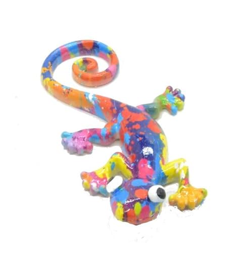 Zh Multicolour Eidechse aus Keramik, mehrfarbig, handgefertigtes Design von Zh