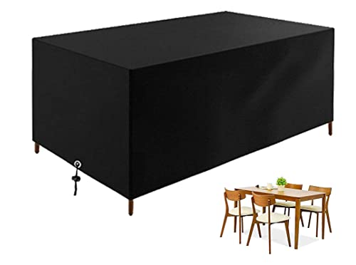 Abdeckung Gartenmöbel 220x140x100cm Abdeckplane Gartenmöbel, Wasserdicht, Schwerlast 400D Oxford Gewebe Regenschutz und Staubfest UV-beständig schützt Möbel rechteckige Patio Tisch und Stuhl Set Abdeckung Gartenmöbel 220x140x100cm Abdeckplane Gartenmöbel, Wasserdicht, Schwerlast 400D Oxford Gewebe Regenschutz und Staubfest UV-beständig schützt Möbel rechteckige Patio Tisch und Stuhl Set von Zhadongli Art