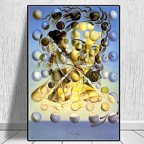 Klassischer Surrealismus, abstrakte Wandkunst, Skulptur, Leinwand, Gemälde, Salvador Dali Galatea, psychedelisch, Poster, Bild, 80 x 110 cm, mit Rahmen von Zhadongli Art
