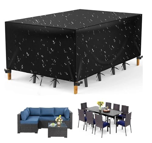 Zhadongli Art Abdeckung Gartenmöbel Winterfest 185x100x75cm Schutzhülle für Gartenmöbel, Winddicht, Anti-UV, Staubdicht 420D Oxford Gewebe Gartenmöbel Abdeckung für Outdoor Sofa Tisch Möbelsets von Zhadongli Art