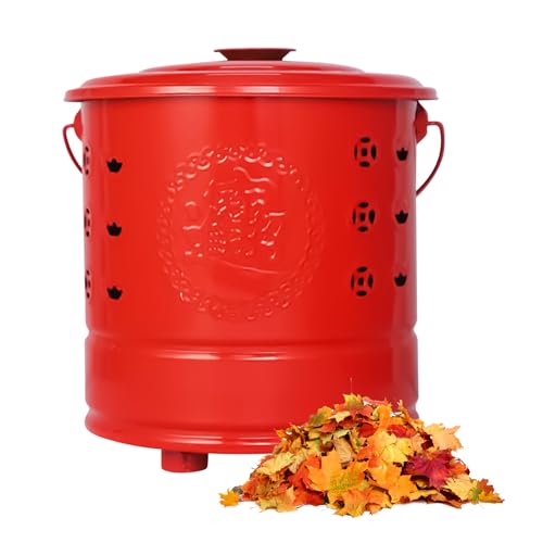 Zhadyu Brennfass,Edelstahl Verbrenner Ofen Kanister | Abdeckbare Tonne Traditionelle Rituale Zubehör Für Garten Balkon Terrasse Qingming Festival von Zhadyu