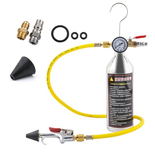 Zhadyu Flush -Kit für Wechselstrom, Klimaanlagensystem Flush Kit | Auto -Klimaanlagensystem Flushing Set | High Performance Automotive AC Pipe Cleaner Tool mit Messgerät und Schlauch für LKW -RV von Zhadyu