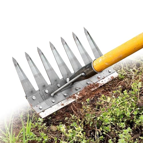 Zhadyu Unkrautrechen | Unkrautjäter Werkzeug Beidseitig Einsetzbar - Multifunktionale Abnehmbare Handharke Zur Unkrautentfernung Im Garten Hof Und Feld von Zhadyu
