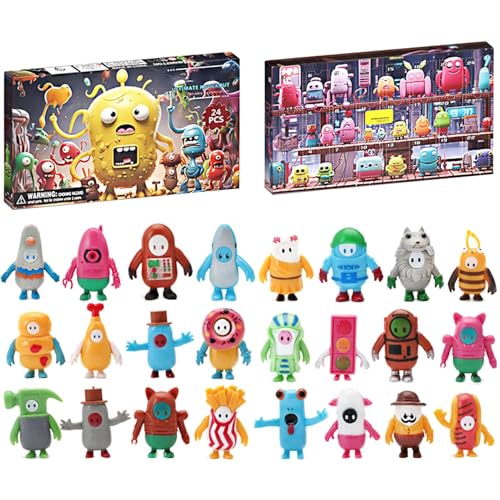Zhadyu Weihnachts Countdown, Countdown Zu Weihnachten Puppen Kalender, Cartoon Spielfiguren Deko Für Männer Familie Mädchen Erwachsene Frauen Festtag Schreibtisch Wand Büro Klassenzimmer von Zhadyu