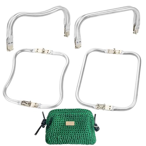 2er-Set Aluminium-Geldbörsenrahmen, U-förmiger Metalltaschenrahmen, für DIY-Taschen, Knödel, Teppichtaschen (2 Sets - A) von ZhangJJJJJJJ