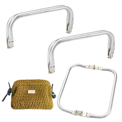 2er-Set Aluminium-Geldbörsenrahmen, U-förmiger Metalltaschenrahmen, für DIY-Taschen, Knödel, Teppichtaschen (2 Sets – B) von ZhangJJJJJJJ