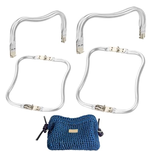 2er-Set Aluminium-Geldbörsenrahmen, U-förmiger Metalltaschenrahmen, für DIY-Taschen, Knödel, Teppichtaschen (2 Sets – C) von ZhangJJJJJJJ