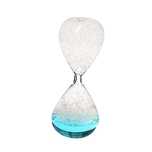 Bubble Singing Sanduhr Timer, Kristall Sanduhr Kreative Glas Flüssige Bewegung Timer, für Geburtstagsgeschenke Tischdekoration (Blau) von ZhangJJJJJJJ