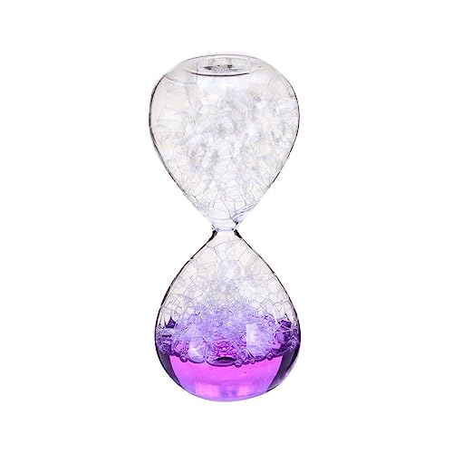 Bubble Singing Sanduhr Timer, Kristall Sanduhr Kreative Glas Flüssige Bewegung Timer, für Geburtstagsgeschenke Tischdekoration (Lila) von ZhangJJJJJJJ