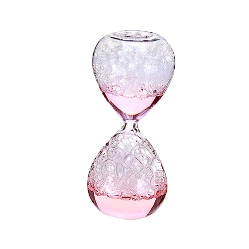 Bubble Singing Sanduhr Timer, Kristall Sanduhr Kreative Glas Flüssige Bewegung Timer, für Geburtstagsgeschenke Tischdekoration (Rosa) von ZhangJJJJJJJ