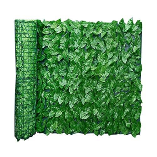 Künstlicher Efeu Sichtschutzzaun Sichtschutz Künstliche Hecken Zaun und Faux Efeu Garten Sichtschutz Wandpaneel Weinblatt Dekoration (B- 0,5 x 3 m) von ZhangJJJJJJJ