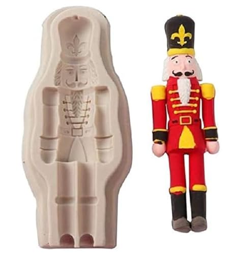 Nussknacker-Silikonformen, 3D-Nussknacker-Soldaten-Silikonform, für Kuchen-Backwerkzeuge Nussknacker-Silikonformen, 3D-Nussknacker-Soldaten-Silikonform, für Kuchen-Backwerkzeuge von ZhangJJJJJJJ