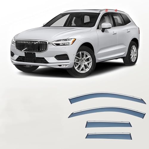 ZhangJW Autofenster Windabweiser für Volvo XC60 MK2 2018-2024, Autofenster Regenschutz, Regenabweiser, Integrierte Deflektoren, 4 Stück von ZhangJW
