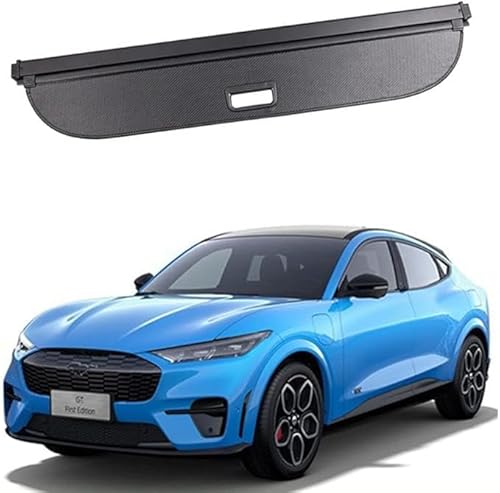 ZhangJW Frachtabdeckung für Ford Mustang Mach-E,Schwarz Ausziehbare Kofferraumabdeckung Rollo von ZhangJW