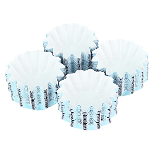 Zhangpu 100 Stücke Blumenförmiger Muffin Cupcake Cases Dessert Kuchen Backbecher Einweg -Backbecher (Himmelblau) von Zhangpu