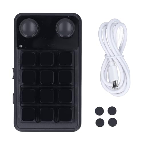 Zhangpu 12 Tasten -Tastatur mit RGB Light Dual Knoben Typ C BT 2,4 G Wireless Blue Switch Tastatur -Programmiermakro und Software von Zhangpu