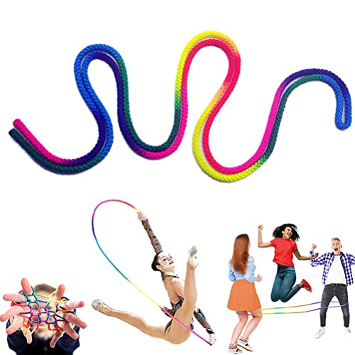 Zhangpu 3 Meter Regenbogen Seil Sporttraining Wettbewerb Seil DIY Braid Seil Outdoor Jump Seil für Kinder Erwachsene (bunt) von Zhangpu