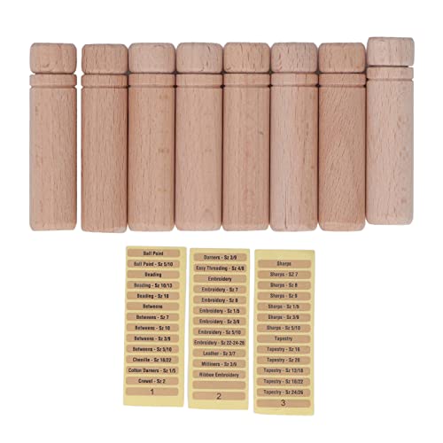 Zhangpu 8 Stücke Holznadelkoffer, Anti Lost Polishing Tragbarer Nähnadelhalter mit 3 Aufklebern für den Haushalt Zhangpu 8 Stücke Holznadelkoffer, Anti Lost Polishing Tragbarer Nähnadelhalter mit 3 Aufklebern für den Haushalt von Zhangpu
