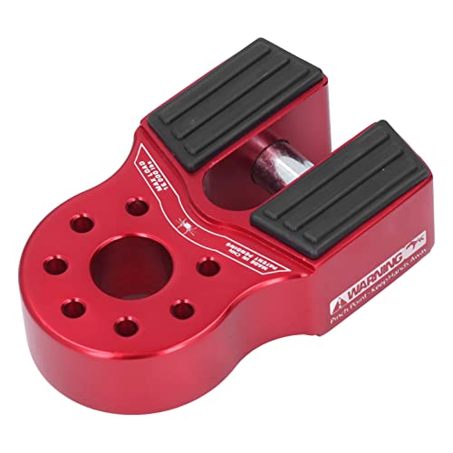 Zhangpu Flat Winch Shackle Mount 16000lb Beladung mit Gummi -Seitenschutz -Aluminiumlegierung Universal für UTV SUV -Abholung (Rot) von Zhangpu