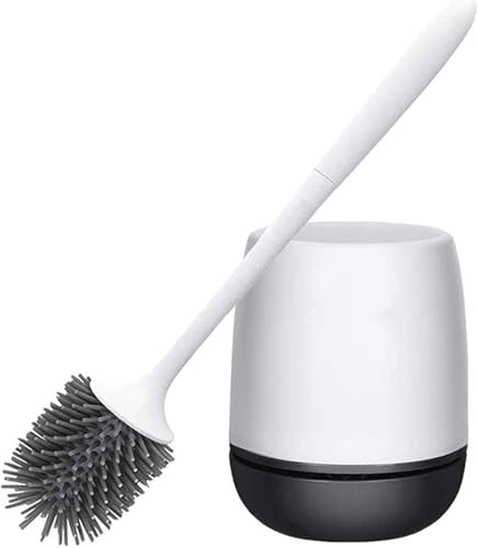 Zhangsiyu Toilettenbürste - Badezimmer Silikon Toilettenbürstenhalter Set, Badezimmer Silikon Toilettenschüssel Bürstenset für Badezimmer Reinigung von Zhangsiyu
