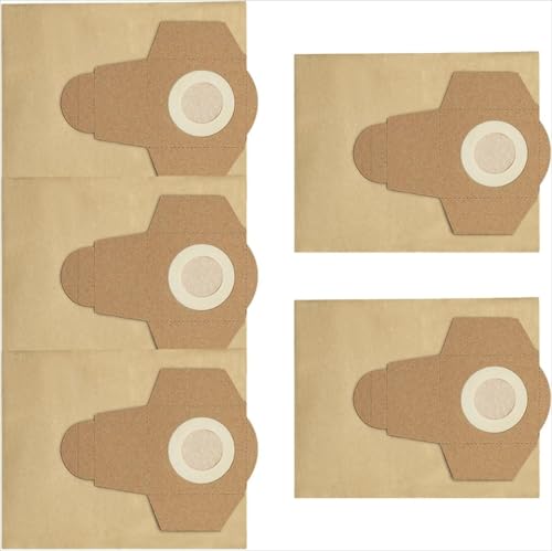 Zhanhai 5/10 Stück Staubsammelbeutel passend für Einhell für TC-VC 1812S 1815S 1825 1812/1S Nass-Trockensauger Ersatzzubehör (5er-Pack) von Zhanhai