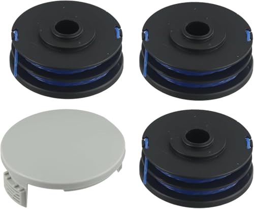 Zhanhai Trimmerspule + Abdeckung, passend für One RLT4027 RLT5027 RLT6030 RLT6130 RLT3525 RLT183225 Decker Rasentrimmer, Ersatzzubehör (3+1) von Zhanhai