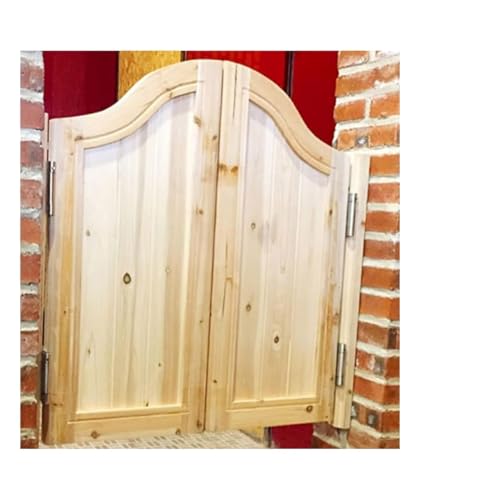 1 Satz selbstschließende Schwingtüren aus Massivholz – rustikale Küchen- und Café-Trennwand – individuelle Größen – langlebig undeinfache Installation(W95cmxH90cm(37.4"x35.4")) von ZhaoQIAN