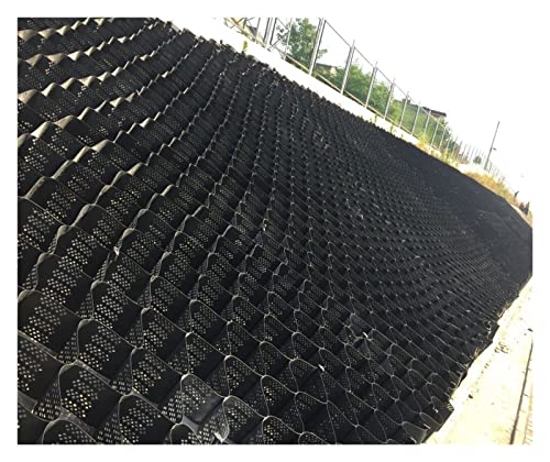 ZhaoQIAN 1 Stück Geogitter-Stabilisator for Auffahrten – 4"/2" hohes HDPE-Bodengitter for Kies- und Erosionskontrolle (3ft-164ft)(4x20 m (13x66 ft) 10cm/4" High) von ZhaoQIAN