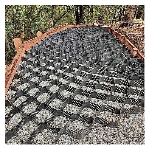 ZhaoQIAN 1 Stück HDPE-Geogitter zur Stabilisierung von Auffahrten und Böschungen – Hochleistungs-Bodengitter for Terrassen, Parkplätze und mehr(6x20 m (20x66 ft) 3"/7.5cm High) von ZhaoQIAN