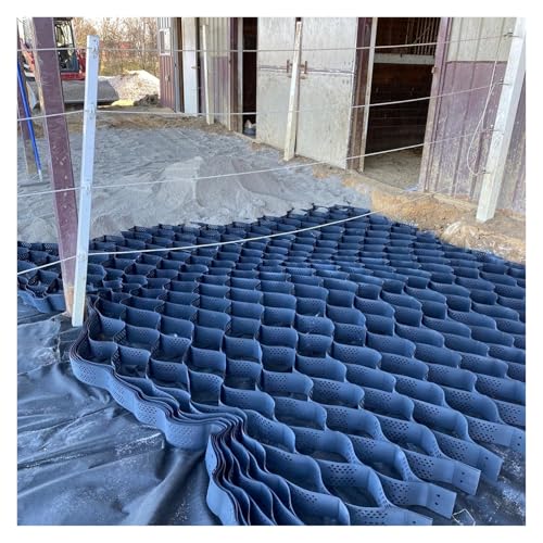 ZhaoQIAN 4"/2" HDPE-Kiesstabilisierungsgitter for Einfahrten, Paddocks und Hangstabilisierung - Hochleistungs-Bodengitter zur Erosionskontrolle(16.5x20ft 4" Thick) von ZhaoQIAN