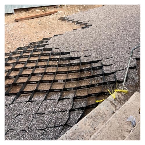 ZhaoQIAN 4"/2" HDPE-Kiesstabilisierungsgitter for Einfahrten, Paddocks und Hangstabilisierung - Hochleistungs-Bodengitter zur Erosionskontrolle(3.3x10ft 2" Thick) von ZhaoQIAN