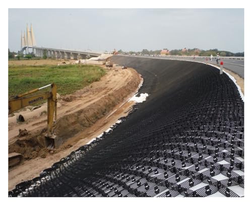 ZhaoQIAN Robustes, durchlässiges Bodengitter aus HDPE for Auffahrten, 30 x 30 cm, 5 cm Höhe, ideal for Terrassen, Parkplätze und Landschaftsbau(1m x 8m (3.3X26ft)) von ZhaoQIAN