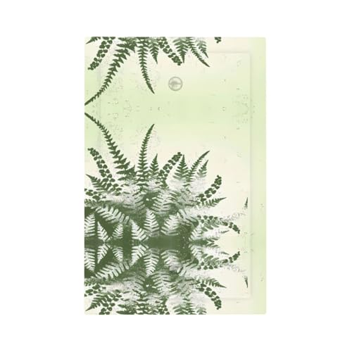 ZhaoYuGoods Dekorative Lichtschalter-Steckdosenabdeckungen, natürliche Pflanzen-Silhouette, Farnblatt, bedruckt, langlebige Wandplatten, elektrische Frontplatte, 12,5 x 8 cm von ZhaoYuGoods