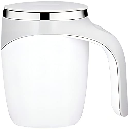 Zhaocaigui Selbstrührende Tasse, automatische magnetische Rührtasse, Kaffeetasse, Edelstahltasse 380ml Wird in Kaffee, Tee, Medizin und Saft verwendet. (Weiß) von Zhaocaigui