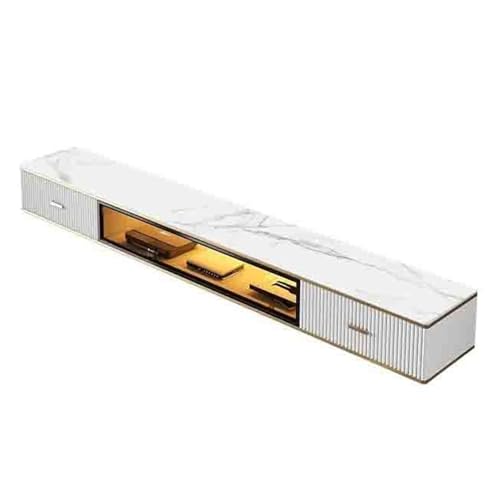Fernsehschrank An der Wand montierter hängender TV-Schrank, moderner schwebender TV-Ständer mit LED-Leuchten, schwebendes Entertainment-Center mit Glastür und Stauraum for Unterfernseher Lowboard Häng Fernsehschrank An der Wand montierter hängender TV-Schrank, moderner schwebender TV-Ständer mit LED-Leuchten, schwebendes Entertainment-Center mit Glastür und Stauraum for Unterfernseher Lowboard Häng von Zhaoj24-05
