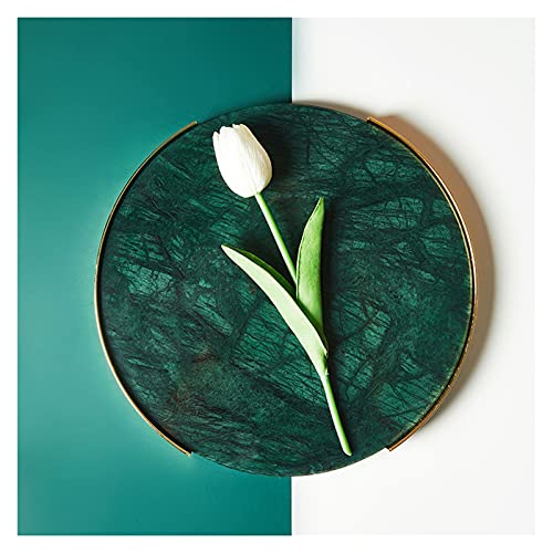 Tablett für Frühstück Haushalts-Waschtisch-Arbeitsplatten-Tablett, luxuriöses Edelstahl-Marmor-Tablett, Teetassen-Tablett, Dessert-Tablett, Schmuck-Aufbewahrungstablett for Wohnzimmer, Badezimmer Serv von Zhaoj24-05