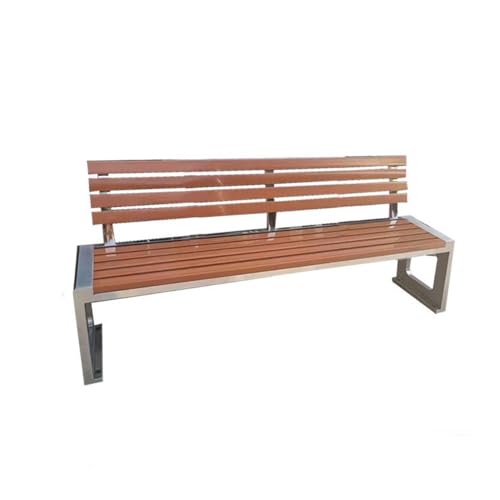 Zhaoj24-05 Gartenbank Gartenbänke mit Rückenlehnen Edelstahl Quadratische Parksitze, die am Boden befestigt Werden können Bank für den Außenbereich von Zhaoj24-05