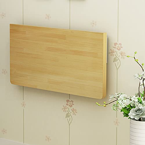 Massivholz Klapptisch,Wandklapptisch,Platzsparend Wandtisch,Rustikaler langlebiger Wand Klapptisch,Esstisch aus Kiefer,Kindertisch,Arbeitstisch (60x30cm/24x11.8in) von Zhaomi