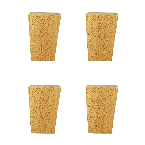 MassivholzMöbelfüße/Eiche SofaBeine/Schrankfüße/Packung mit 4,für Möbelbeine Diy,mit Schraubstange (12cm/4.7in) von Zhaomi