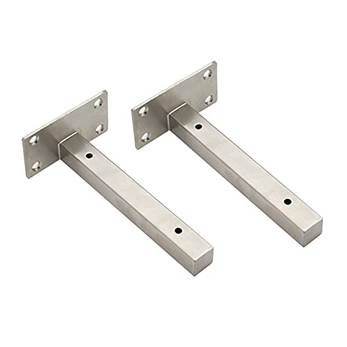 Paar l Form Regalhalter,Edelstahl-MetallRegalträger,mit Befestigungen Regal Halterung,Gebürstete Oberfläche,Robust Langlebig (400mm/15.7in) von Zhaomi