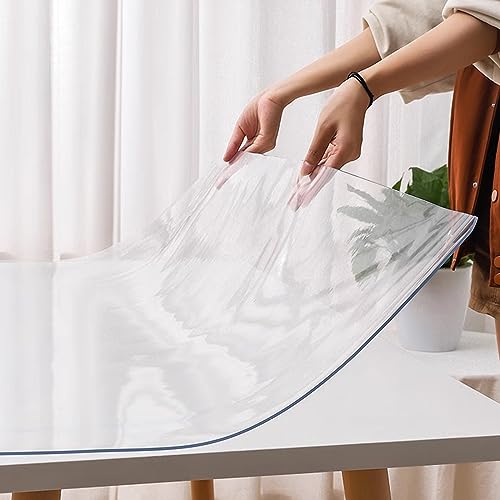 Transparente PVC-Tischschutzmatte, 2,0Mm Dicke, Hochwertige, Geruchlose, wasserdichte, Transparente Tischdecken-Schutzfolie, Geeignet Für Couchtisch/Esstisch/Schreibtisch (50x50cm/20x20in) von Zhaomi