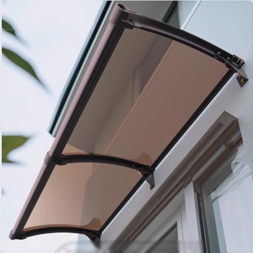 Vordach Überdachung, Polycarbonat Pultvordach Überdachung, Eingangsüberdachung Regenschutz, Vordach Für Vordertür Für Draußen Sonnenschutz Regenschutz, Wetterfest (80x200cm/32x79in,A) von Zhaomi